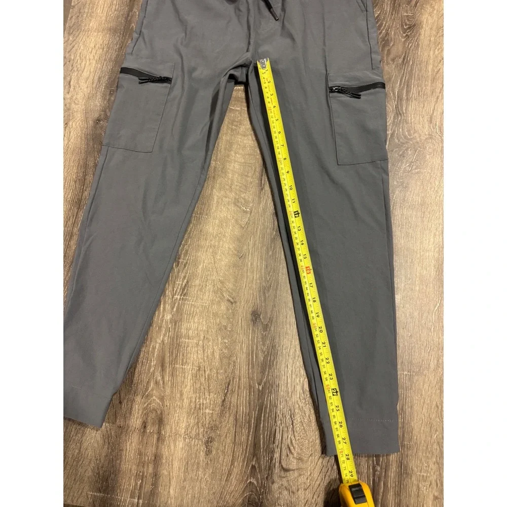 Aeropostale Mens Grey Tech Cargo Jogger Pants Size S Drawstring Tapered Leg